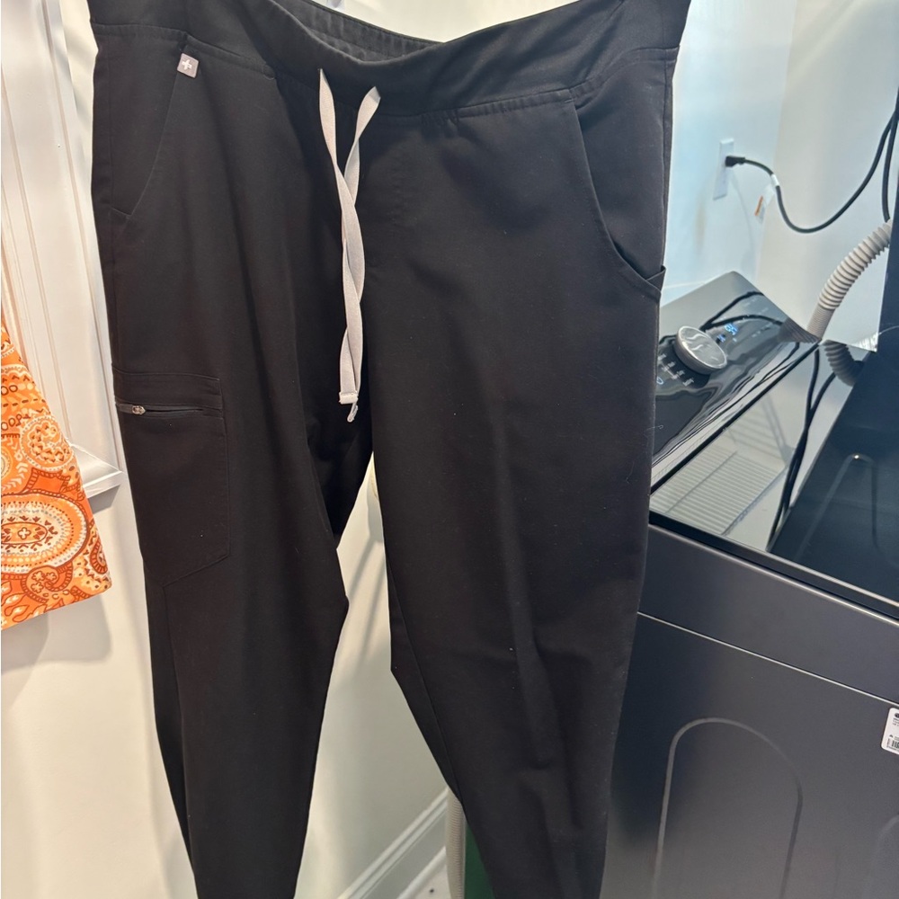 Figs Black Track Pants